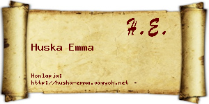 Huska Emma névjegykártya